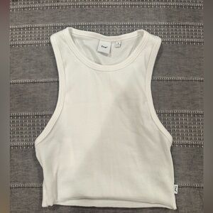Aritzia TNA cropped ribbed high neck tank top